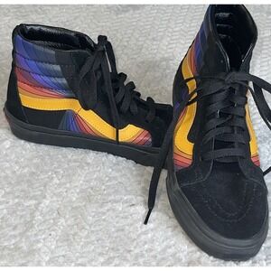 Vans Sk8-Hi Reissue Refract Black And Multi Skate Shoes Men's Sz 7 Multicolor‎